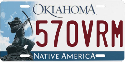 OK license plate 570VRM