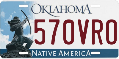 OK license plate 570VRO