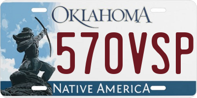 OK license plate 570VSP