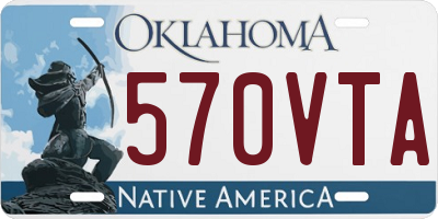OK license plate 570VTA