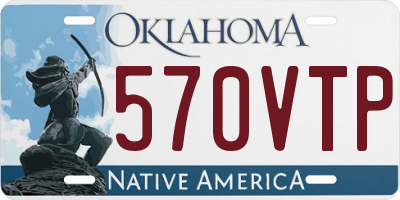 OK license plate 570VTP