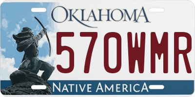 OK license plate 570WMR