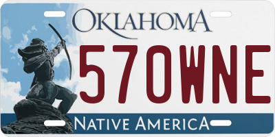 OK license plate 570WNE