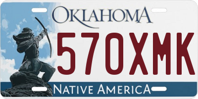 OK license plate 570XMK