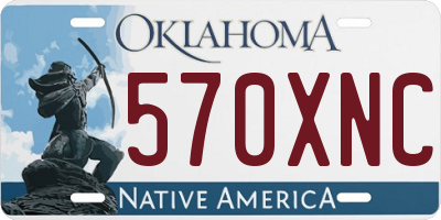 OK license plate 570XNC