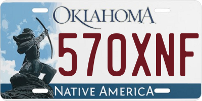 OK license plate 570XNF
