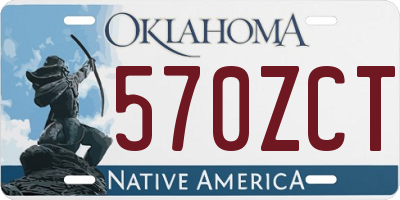 OK license plate 570ZCT