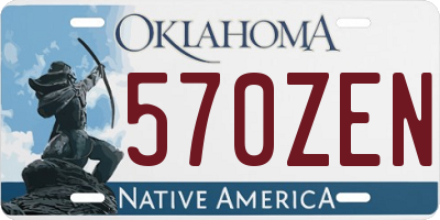 OK license plate 570ZEN