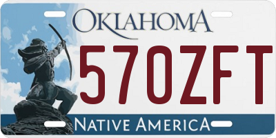 OK license plate 570ZFT