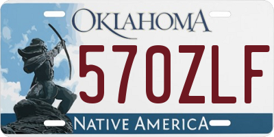 OK license plate 570ZLF