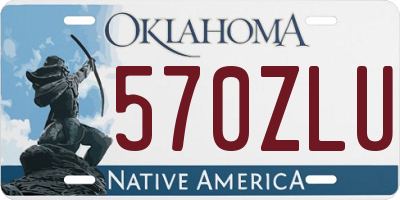 OK license plate 570ZLU