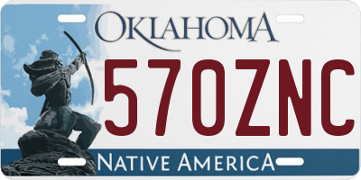 OK license plate 570ZNC