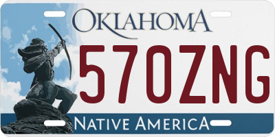 OK license plate 570ZNG