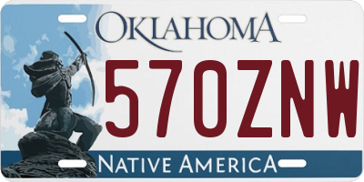 OK license plate 570ZNW