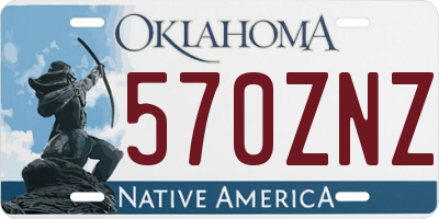 OK license plate 570ZNZ