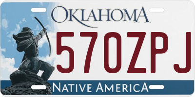 OK license plate 570ZPJ