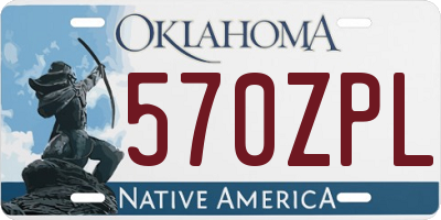 OK license plate 570ZPL
