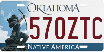 OK license plate 570ZTC