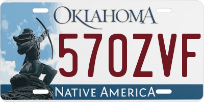 OK license plate 570ZVF