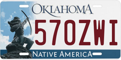 OK license plate 570ZWI