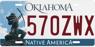 OK license plate 570ZWX