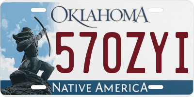 OK license plate 570ZYI