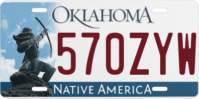 OK license plate 570ZYW