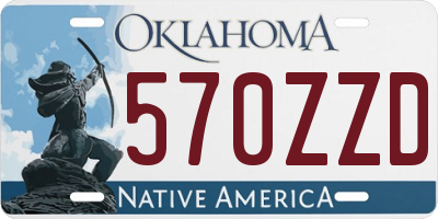 OK license plate 570ZZD