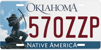 OK license plate 570ZZP