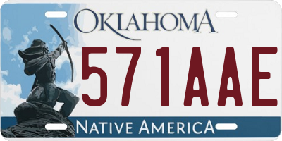 OK license plate 571AAE