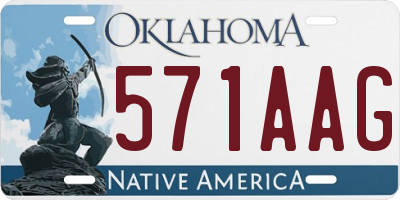 OK license plate 571AAG