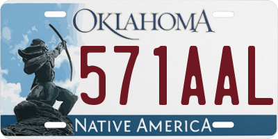 OK license plate 571AAL