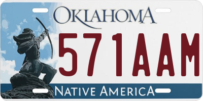 OK license plate 571AAM