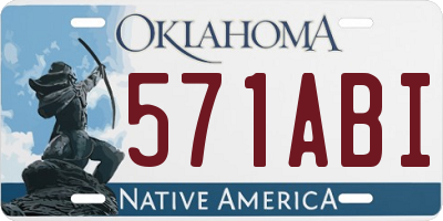 OK license plate 571ABI