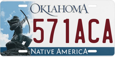OK license plate 571ACA
