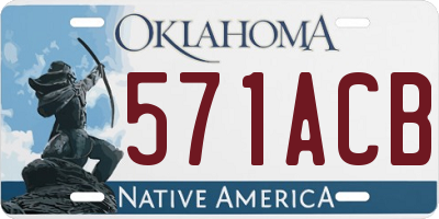 OK license plate 571ACB