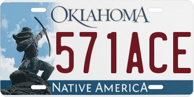 OK license plate 571ACE