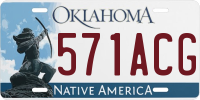 OK license plate 571ACG