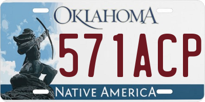 OK license plate 571ACP