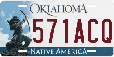 OK license plate 571ACQ