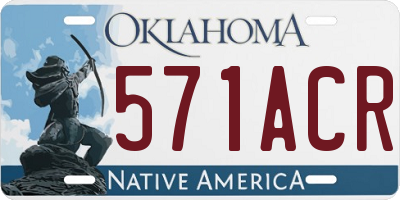 OK license plate 571ACR