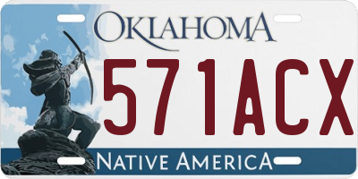 OK license plate 571ACX