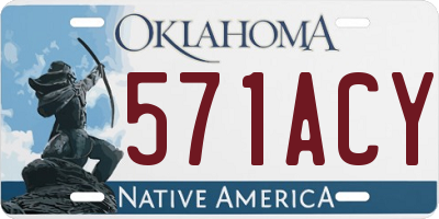 OK license plate 571ACY