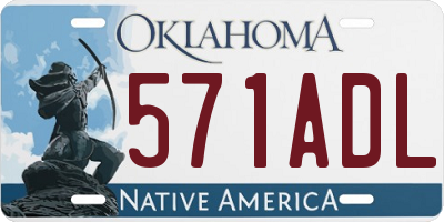 OK license plate 571ADL