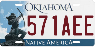 OK license plate 571AEE