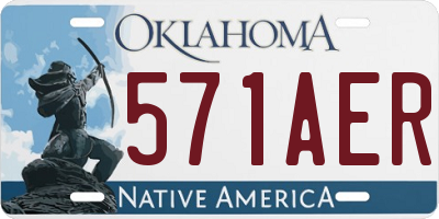 OK license plate 571AER