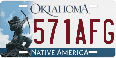 OK license plate 571AFG