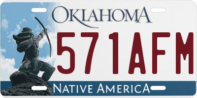 OK license plate 571AFM