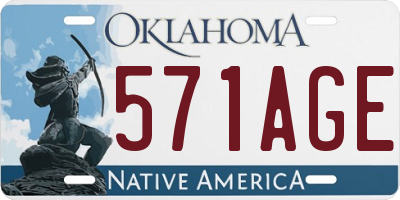 OK license plate 571AGE