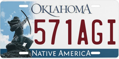 OK license plate 571AGI